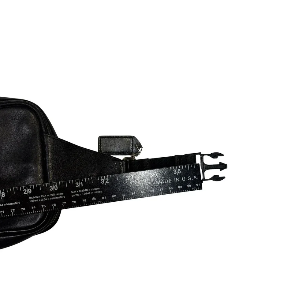 COACH Black Leather Waist Pack Bag D3S-5446‎